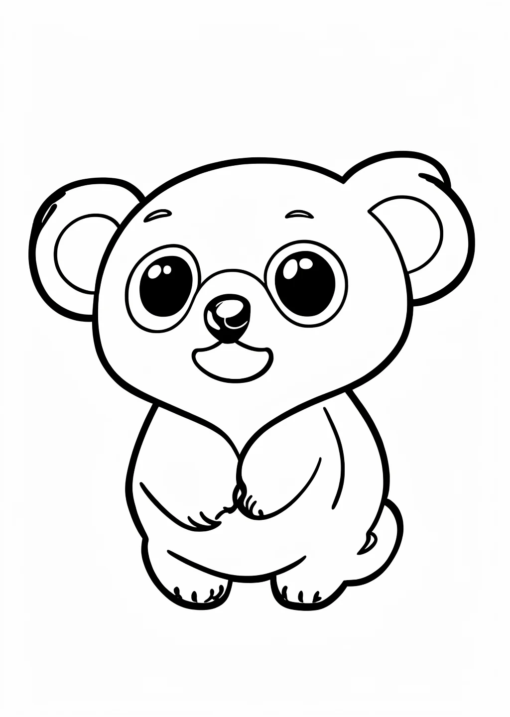 Kawaii Koala Ausmalbild – Ausmalbild Vorlage