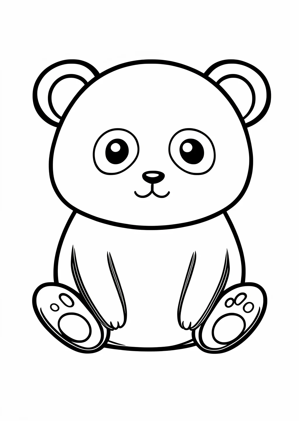 Kawaii Panda Ausmalbild