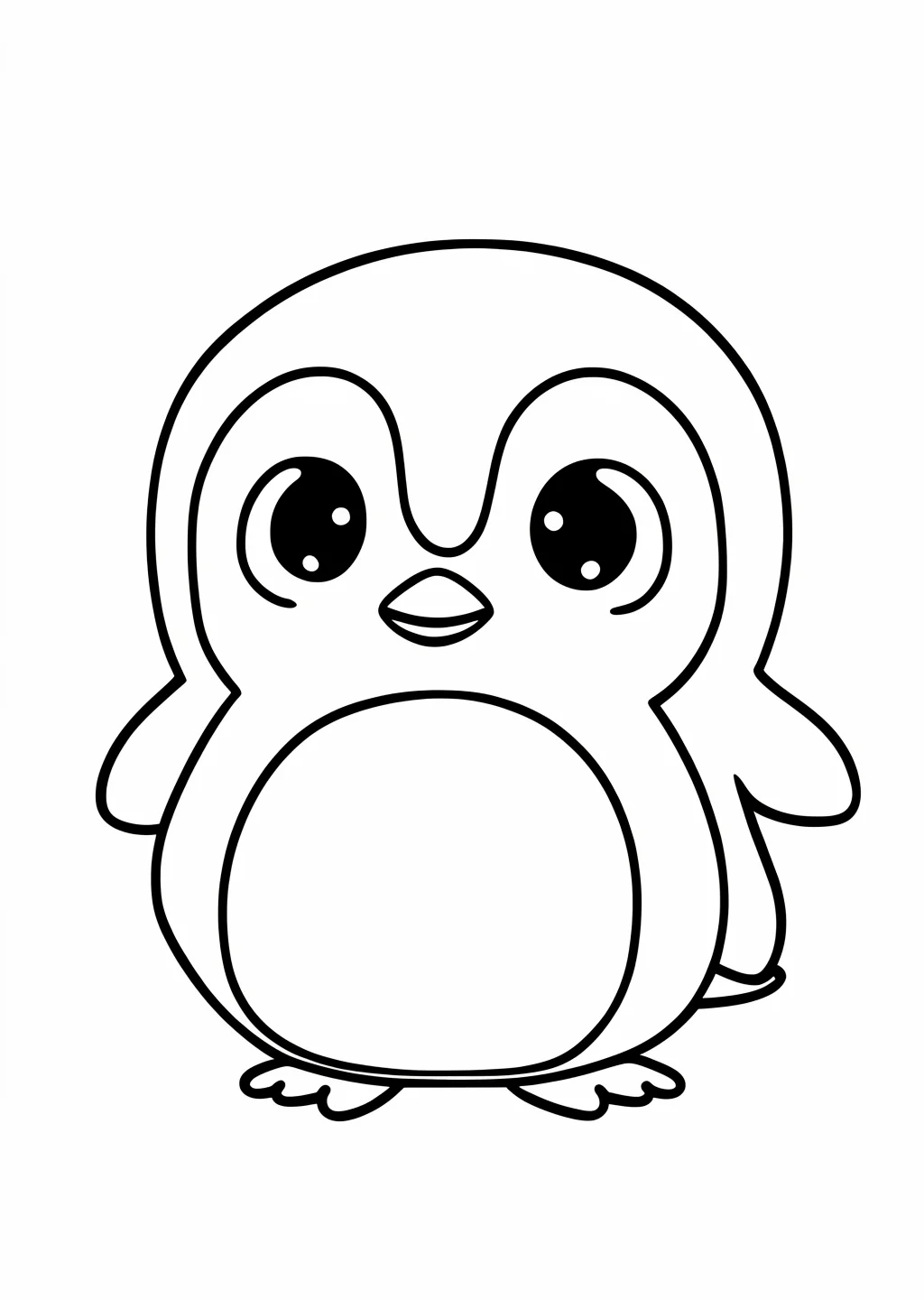 Kawaii Pinguin Ausmalbild – Ausmalbild Vorlage
