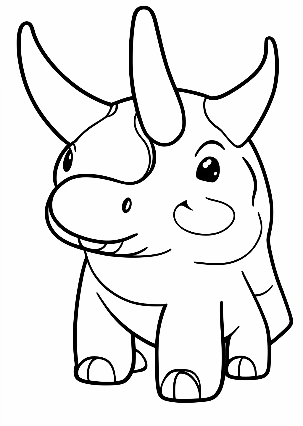 Triceratops Ausmalbild – kostenlose Malvorlage zum Ausdrucken