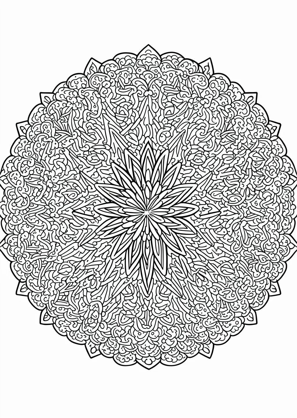Stern-Mandala Ausmalbild