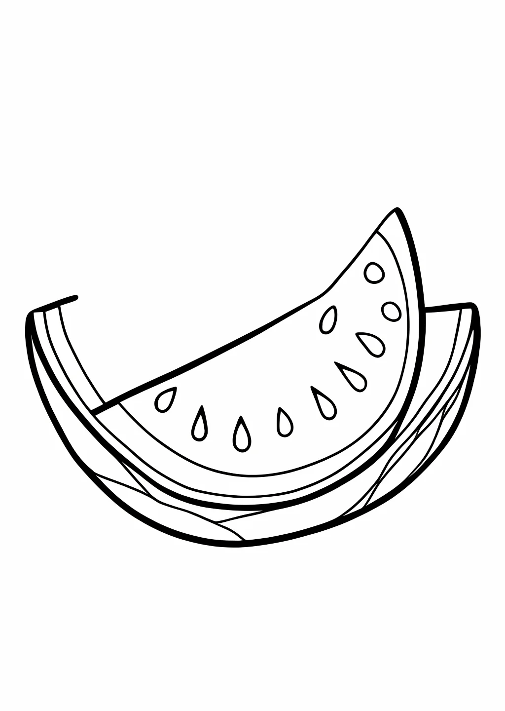 Wassermelone Ausmalbild – Ausmalbild Vorlage
