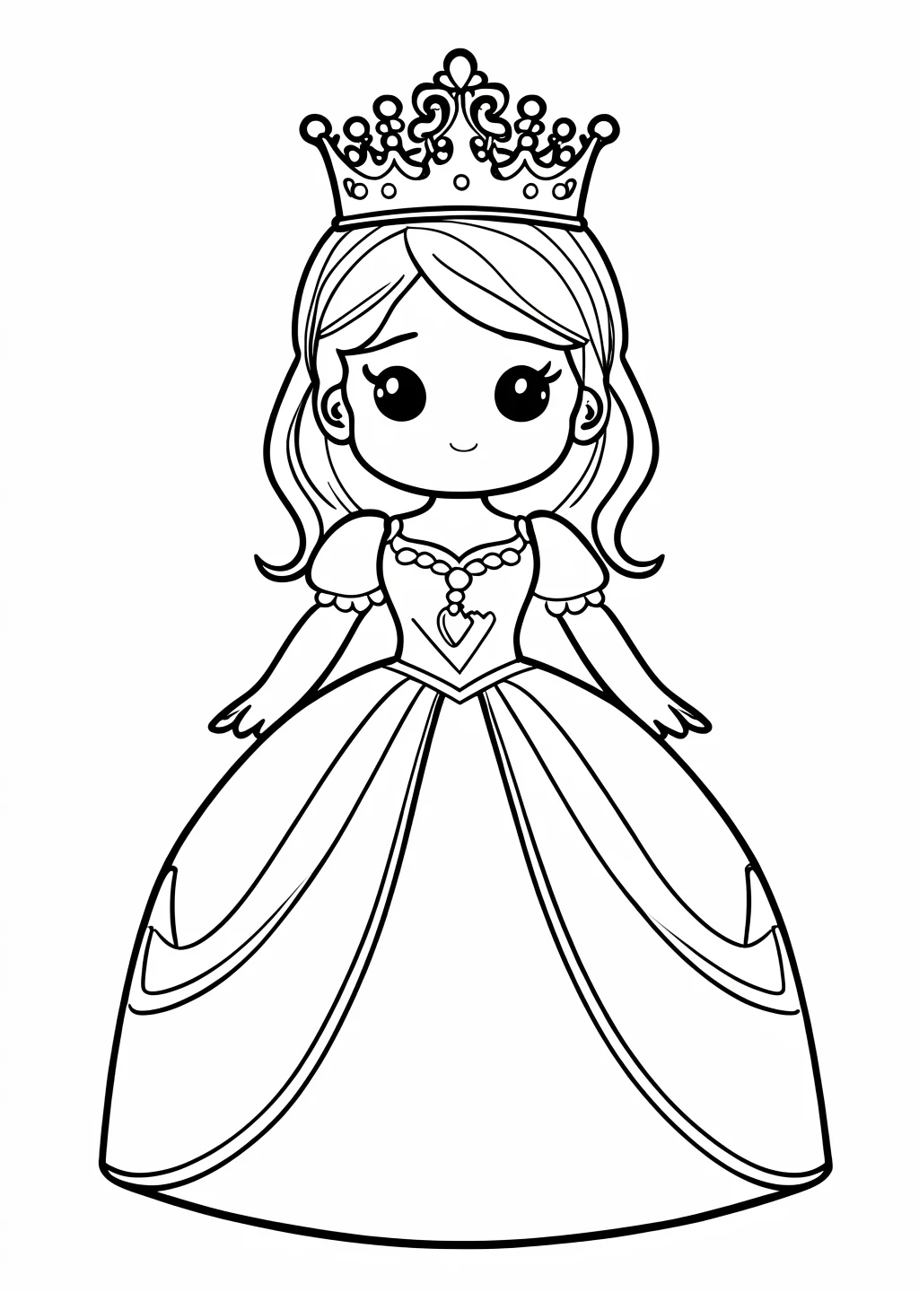 Prinzessin Ausmalbild
