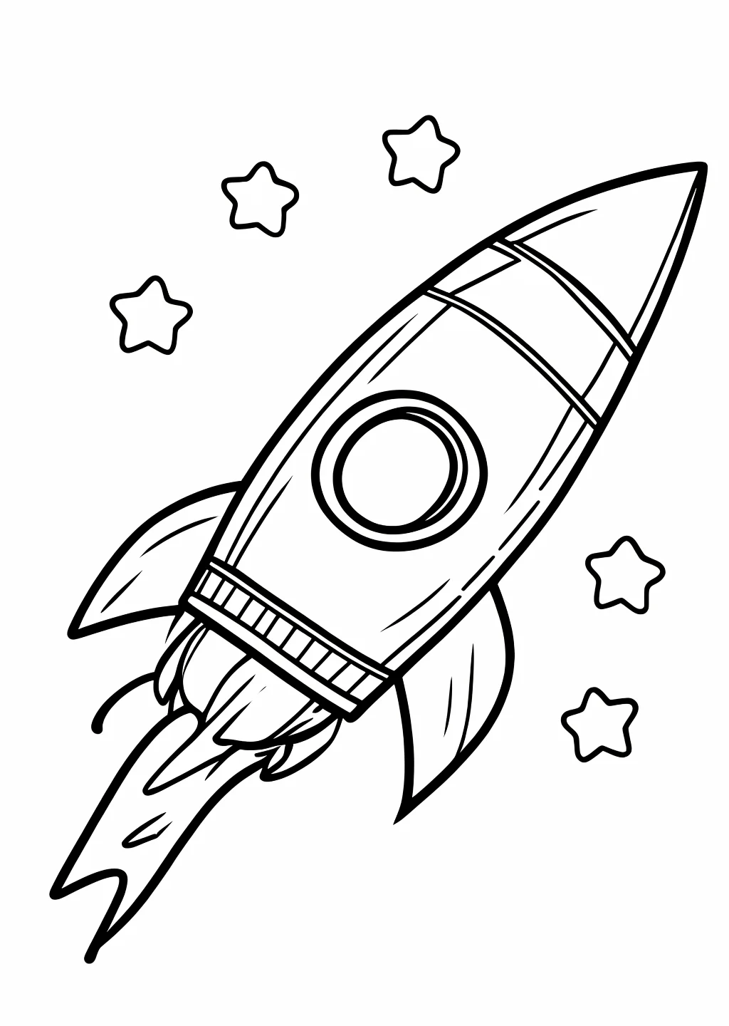 Rakete Ausmalbild