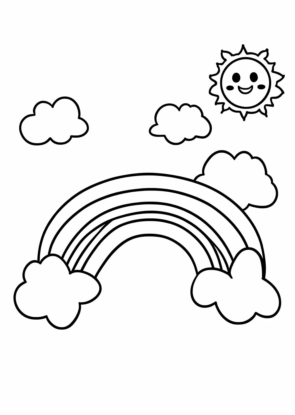 Regenbogen Ausmalbild