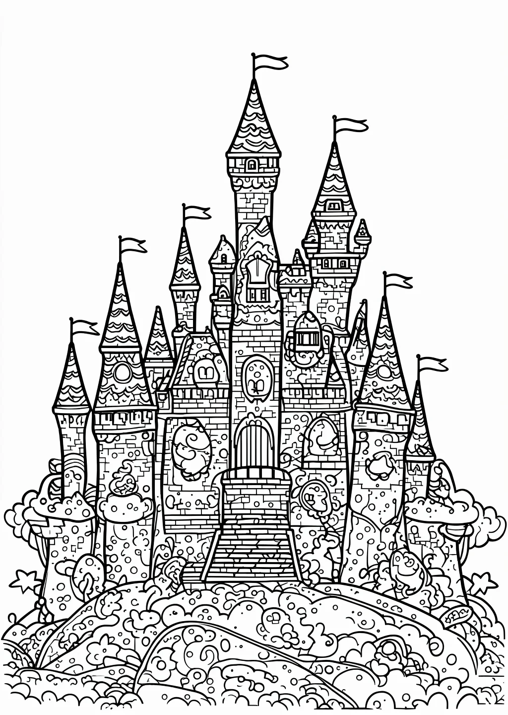 Schloss Ausmalbild