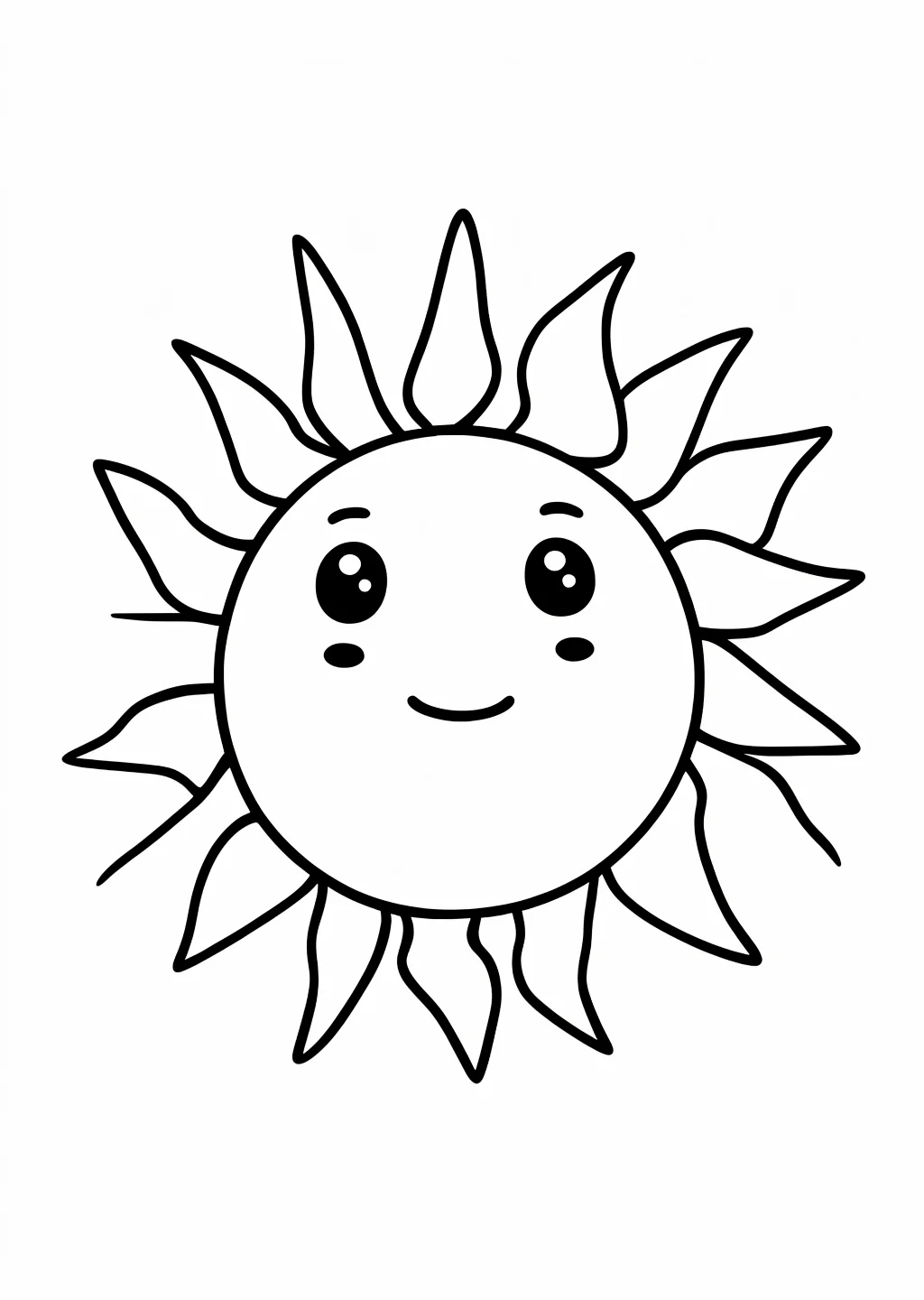 Sonne Ausmalbild – Ausmalbild Vorlage