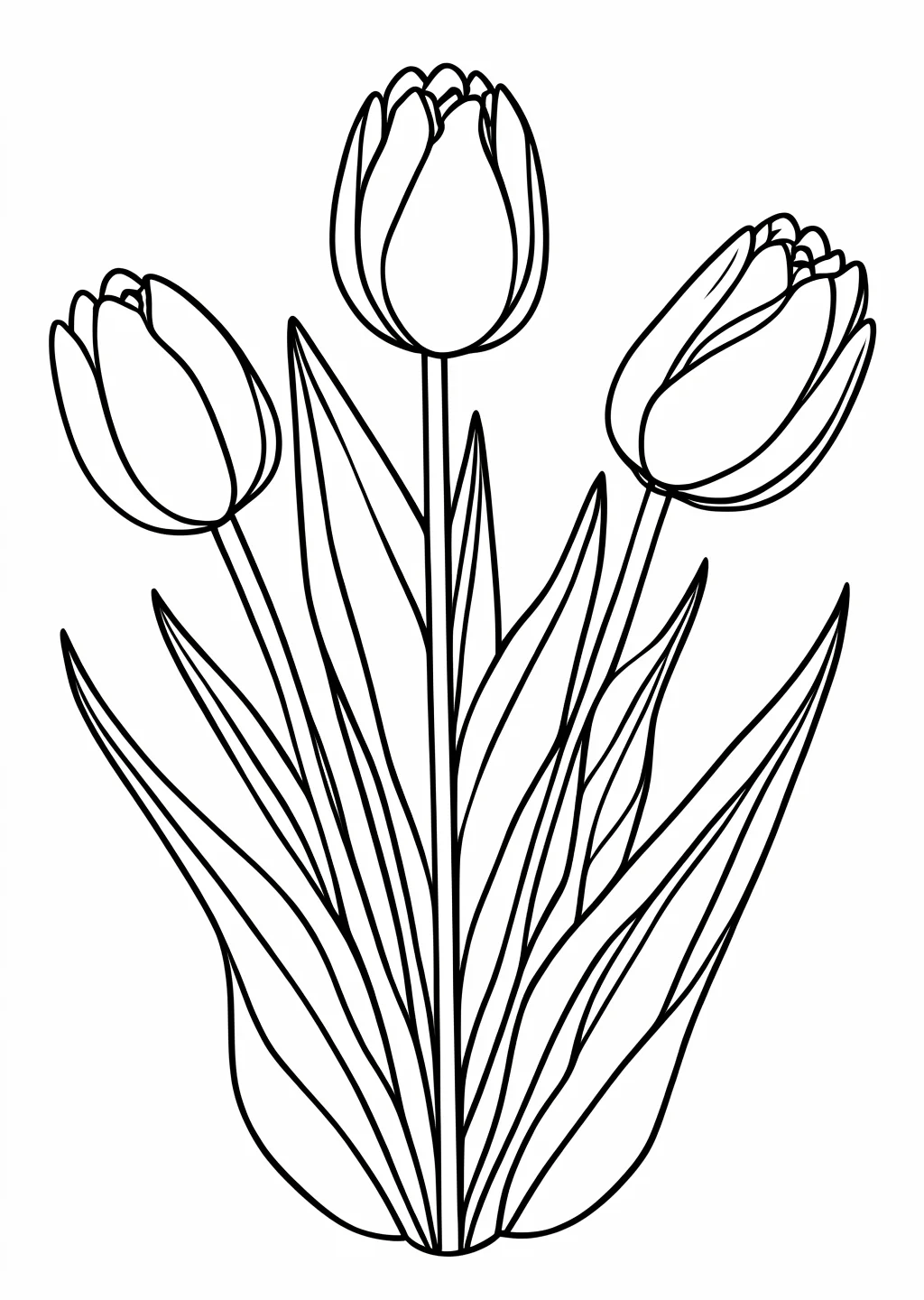Tulpen Ausmalbild